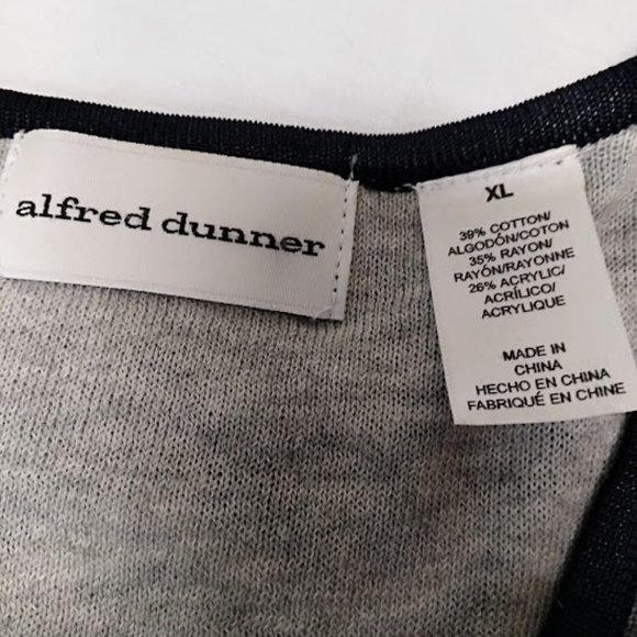 Alfred Dunner Zig Zag V-Neck Lined Sweater Size XL - Picture 3 of 7